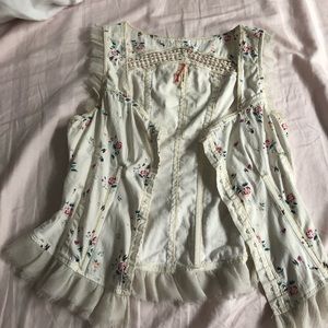 Free People Floral Vest size 6